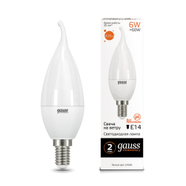 Լամպ Gauss LED Elementary Candle Taild 6W E14 3000 (4517)