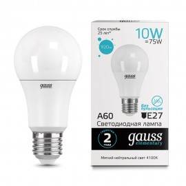 Լամպ Gauss LED E27 Elementary A60 10W 920lm 4100K(4656)