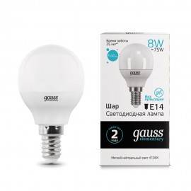 Լամպ Gauss LED Elementary Globe 8W E14 4100K 540lm (5655)