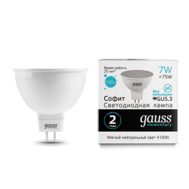 Լամպ Gauss LED Elementary MR16 7W 4100K GU5.3 550l (4526)