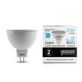 Լամպ Gauss LED Elementary MR16 3.5W 4100K GU5.3 30 (4522)