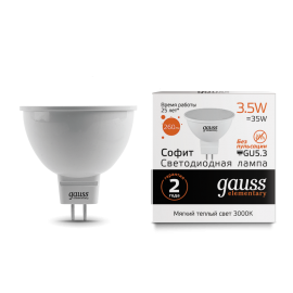 Լամպ Gauss LED Elementary MR16 3.5W 2700K GU5.3 290lm (4521)