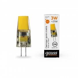 Gauss LED Լամպ Elementary G4 12V 3W 250Lm 3000K Սիլիկոնե /021680
