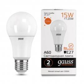 Լամպ Gauss LED Elementary A60 15W E27 3000K 1320lm (5320)